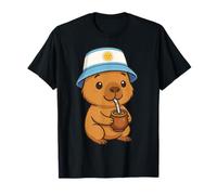 Capibara Argentina Yerba Mate Kawaii Argentina Capibara Maglietta