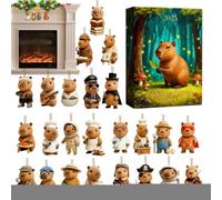 Capibara Avvento, Collezionabili In Acrilico 2D, 24 Giorni Conto Alla Rovescia Capibara Decorazione Per Albero, Per Aula Festa Vacanza Tradizione Inverno Celebrazione Maniglia Porta Zaino