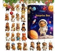 Capibara Avvento,Pendenti In Acrilico 2D - Decorazioni Capibara Per Albero Di Natale Con Conto Alla Rovescia 24 Giorni | Per Specchietto Retrovisore Auto Calza Natalizia Albero Giardino Festa Invernal