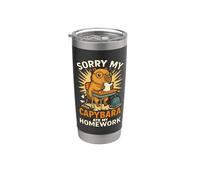 Capibara, Bambini Ragazzi Ragazze, Capybara Ate My Homework Capybara Bicchiere termico in acciaio inox doppia parete