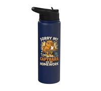 Capibara, Bambini Ragazzi Ragazze, Capybara Ate My Homework Capybara Stainless Steel Insulated Water Bottle