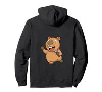 Capibara cantante Cartone Animato Carino Acqua Maiale Musica Design Felpa con Cappuccio