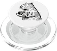 Capibara carina con sushi - Divertente roditore giapponese amante del cibo PopSockets PopGrip per MagSafe