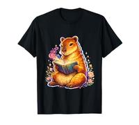 Capibara Che Legge Un Libro Blu magia dei Libri Maglietta