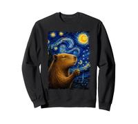 Capibara Che soffia tarassaco Notte Stellata Art Zoo Felpa