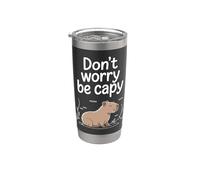 Capibara Don't Worry Be Capy Capy Capibara Amante Roditori Bicchiere termico in acciaio inox doppia parete
