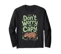 Capibara Don't Worry Be Capy Capy Capibara Amante Roditori Maglia a Manica