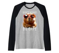 Capibara Don't Worry Be Capy Capy Capibara Amante Roditori Maglia con Maniche Raglan