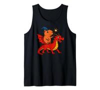 Capibara Drago Rosso Equitazione Strega Amante Animali Ragazzi Ragazze Canotta