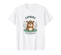 Capibara: Il Filosofo della Natura Maglietta, Uomo, Bianco, L