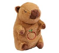 Capibara in peluche che - Bambola confortevole da 28 cm, succhietto per il battito cardiaco, amico musicale luminoso | Giocattolo sensoriale calmante per il relax della scuola materna per bamb