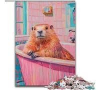 Capibara in The Bathroom Puzzle da 1000 pezzi per adulti e adolescenti, per età 14+ Gioco Decorazione da parete Regali unici per compleanno e Natale (26x38cm)