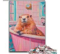Capibara in The Bathroom - Puzzle da 2000 pezzi per adulti e adolescenti, interessante strumento per ridurre lo stress e favorire l'interazione genitore-figlio (70x100cm)