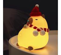 Capibara Lampada, Luce Notturna per Bambini, uce Notturna USB Ricaricabile con Timer, Lucina Notturna Regolabile, Kawaii Silicone Lampada Animale per Camera da Letto, Cameretta, Bambini, Adulti