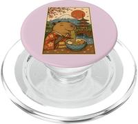 Capibara Mangiare Ramen con Fiori di Ciliegio Sakura Mount Fuji PopSockets PopGrip per MagSafe