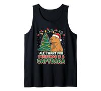 Capibara Natalizio retrò Tutto ciò Che Voglio è Un Capibara Divertente Canotta