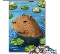 Capibara of The Pond, puzzle da 1000 pezzi, giochi educativi, decorazioni per la casa, ideali come regalo per tutta la famiglia (dimensioni 50x75cm)