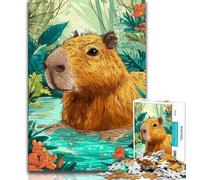 Capibara Puzzle per adolescenti 1000 pezzi, giochi educativi, decorazione per la casa, adatti per la decorazione del desktop, 38x52cm