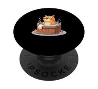 Capibara rilassato nella vasca spa - Design animale diverten PopSockets PopGrip Adesivo