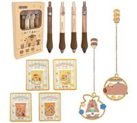 Capibara Segnalibro, Capybara Segnalibro Magnetico, 6 Pezzi Capybara Segnalibri con 4 Penne, Capybara Segnalibri Bambini, per Studenti, Ragazzi, Ragazze, Amanti dei Libri