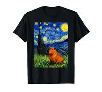 Capibara Van Gogh Starry Night Maglietta