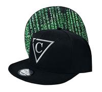 Capiche [99+ Designs] Cappello Hacker, Snapback cap, Abbigliamento Sportivo per Uomo, da Basket Nero, Matrix, Codice Binario, Gamer, Cifre Verdi, Cyberpunk, Tecnologico