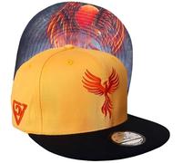 Capiche [99+ Designs] Cappello Snapback Giallo, Phoenix SB, Fenice, Unisex, Uomo, con Motivo, Creatura Mitica, Uccello Immortale, Senape Gialla