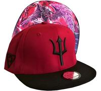 Capiche [99+ Designs] Cappello Snapback Rosso, Grifone, Caps Uomo, cap Fresco per Uomini, Animale, Mitologia Greca, Bordo Nero, Logo Tridente, Regalo Lui
