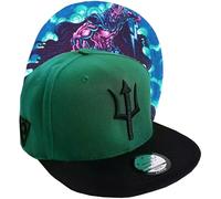 Capiche [99+ Designs] Cappello Snapback Verde per Uomini, Zeus, Abbigliamento da Lavoro Uomo, Mitologia Greca, Cappellino Baseball Greco, Dio Greco del Tuono, con Logo Tridente