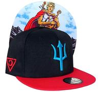 Capiche [99+ Varianti] Cappellino Snapback Apollo - Cappello Nero e Rosso con Logo del tridente Ricamato Blu, Arte sottovisiera Dio Greco Apollo, Regolabile per i Fan della Mitologia