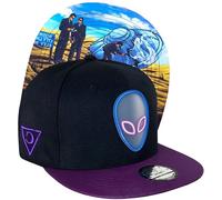 Capiche [99+ Varianti] Cappellino Snapback UFO Crash - Cappello Nero con Visiera Viola, Logo Alieno Che Si Illumina al Buio, Grafica sotto la della Scena dell'incidente di Roswell,