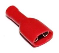 Capicorda 6,35x0,8 totalmente preisolato ad innesto femmina rosso CEMBRE RF-F608