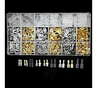 Capicorda Elettrici，Capicorda 540 / 360pcs Assortimento Femmina Maschio Electrical Spade Filo Teletico Connettori Aleghies Battery Starter Cable Split Crimp Terminals Kit(540PCS)