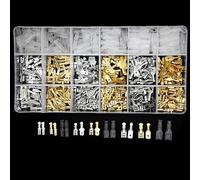 Capicorda Elettrici，Capicorda 540pcs Femmina Maschio Spade Electrical Telefughe Connettori Treges Batterie Avviatore di avviamento Cavo Splice Crimp Terminali Kit Assortimento(360PCS)