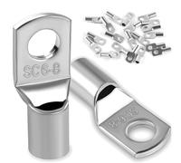 Capicorda m8 6mm2, ad anello, rame, non isolato, SC, argento, 20 pezzi