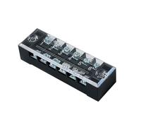 Capicorda Morsettiera fissa ad alta potenza da 4 pezzi, morsettiera for cavi con copertura trasparente, 3-8 posizioni, conduttore in rame(TB-1506)