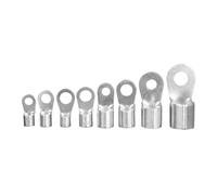 Capicorda per filo di rame 10 PZ OT Terminale ad anello non isolato Terminali di cablaggio in rame pressato a freddo tipo O Cavo Filo rotondo Capocorda nudo Connettore a crimpare(30-50MM2 10pcs,M6X25)