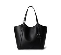 Capiente borsa a sporta in pelle di vacchetta, TASHA Nero TU