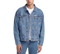 GUESS JEANS Giacca di mezza stagione Uomo blu denim Taglia L