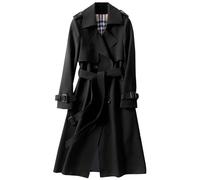 Capispalla Solid Jacket Trench Donna Giacca a Slim Cappotto lungo Cappotto Cappotto da donna Cento Grammi Donna Con Cappuccio Piumino D' Donna (Black, M)