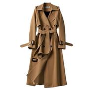 Capispalla Solid Jacket Trench Donna Giacca a Slim Cappotto lungo Cappotto Cappotto da donna Cento Grammi Donna Con Cappuccio Piumino D' Donna (Khaki, L)