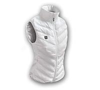 capit Gilet Riscaldato Donna USB Joule Warmme Bianco con Powerbank (S)