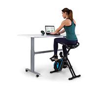 Capital Sports Azura Cyclette, Bici Pieghevole da Scrivania, Cyclette Pieghevole per Uomo e Donna, Cyclette da Camera e Ufficio Professionale, Mini Cyclette Silenziosa per Cardio con Display LCD Nero