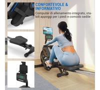 Capital Sports Helios - Vogatore magnetico, display LED, 8 livelli, alluminio