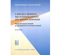 Capitale e reddito nel funzionamento del sistema aziendale. Nozioni di economia aziendale per gli studenti dei corsi di laurea triennali