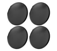 Capitali centrali della ruota 4 pezzi, tappi del centrale della ruota per auto ABS Sostituire il tappo centrale del dell'acqua 69 mm Accessori per ruote del diametro esterno (Nero)