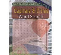 Capitals and Cities word search puzzle: Capitals and Cities Searches with easy to ready print about the world's Capitals and big Cities | 8.5*11 ... Gift for vacations, holidays and Free Times.