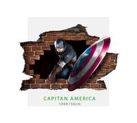 CAPITAN AMERICA Adesivo murale parete 3D wall sticker camera ragazzi