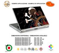 Capitan harlock cartoon adesivo notebook tablet sticker print pvc 1 pz.