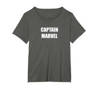 Capitan Marvel Maglietta, Donna Plus-Size, Asfalto, 4X